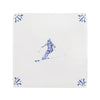 Skier Delft Tile