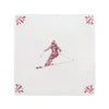 Skier Delft Tile