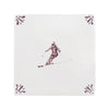 Skier Delft Tile