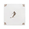 Skier Delft Tile