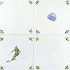 Skier Delft Tile