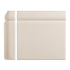 Decorative cream skirting tiles on a white background