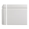 Decorative white skirting tiles on a white background