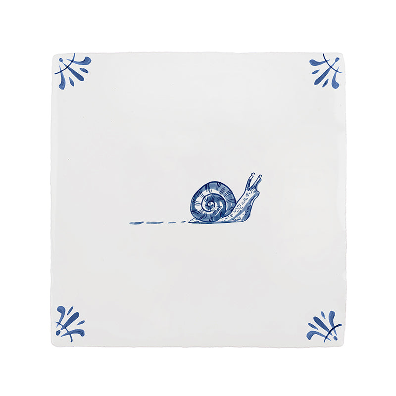 Snail Delft Tile