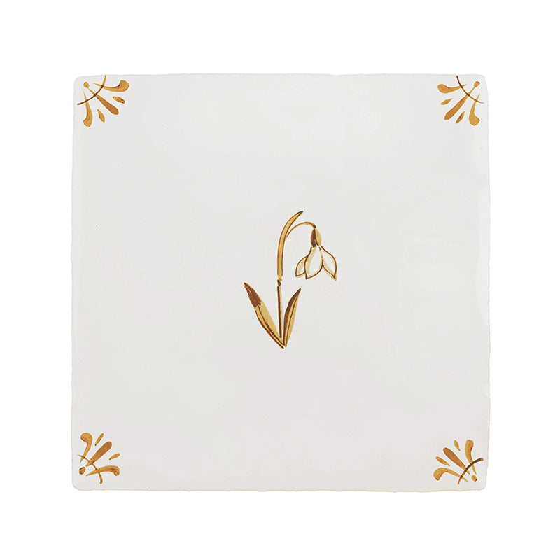 Snowdrop Delft Tile