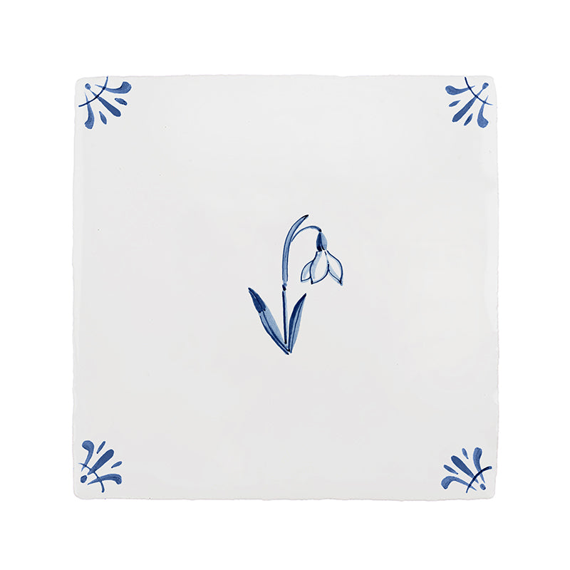 Snowdrop Delft Tile