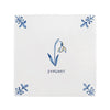 Snowdrop Delft Tile, Gold Lustre