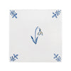 Snowdrop Delft Tile, Gold Lustre