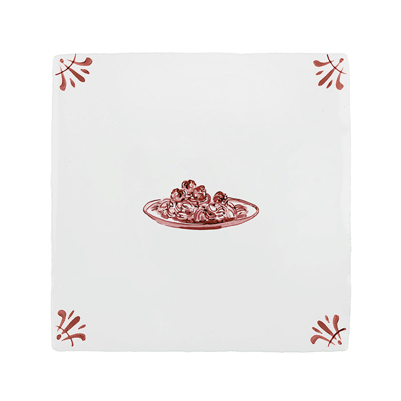 Spaghetti Delft Tile