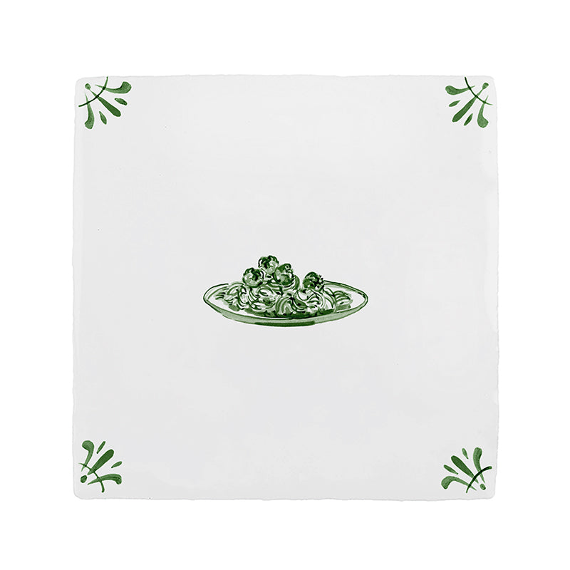 Spaghetti Delft Tile