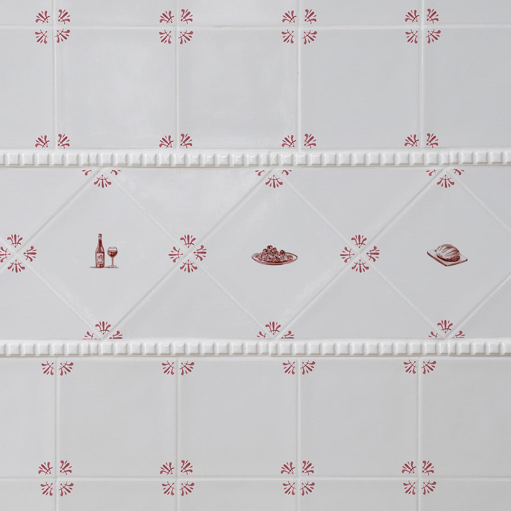 Spaghetti Delft Tile