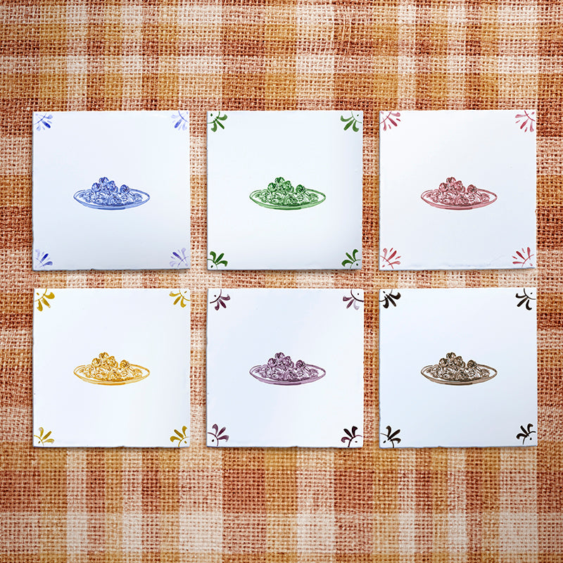 Spaghetti Delft Tile