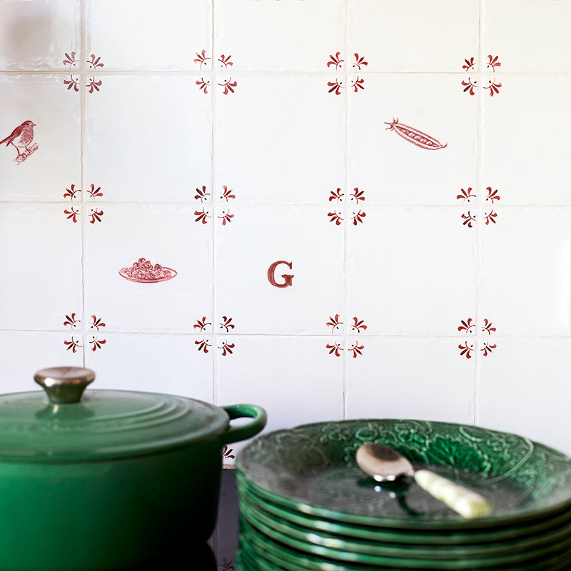 Spaghetti Delft Tile