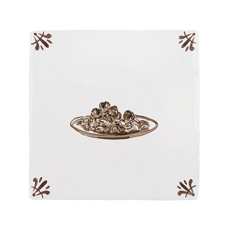Spaghetti Delft Tile