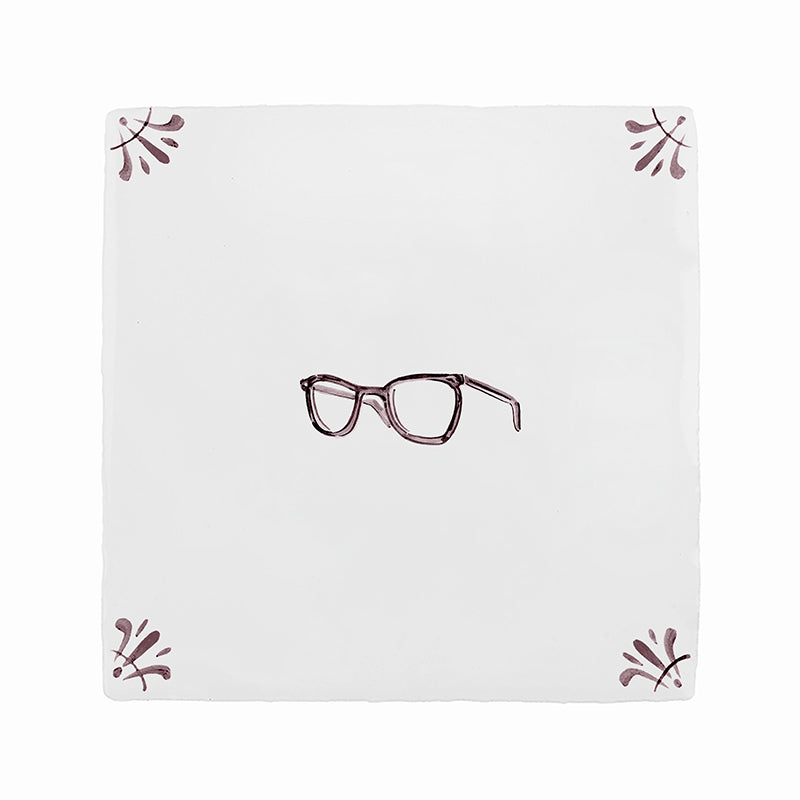 Spectacles Delft Tile