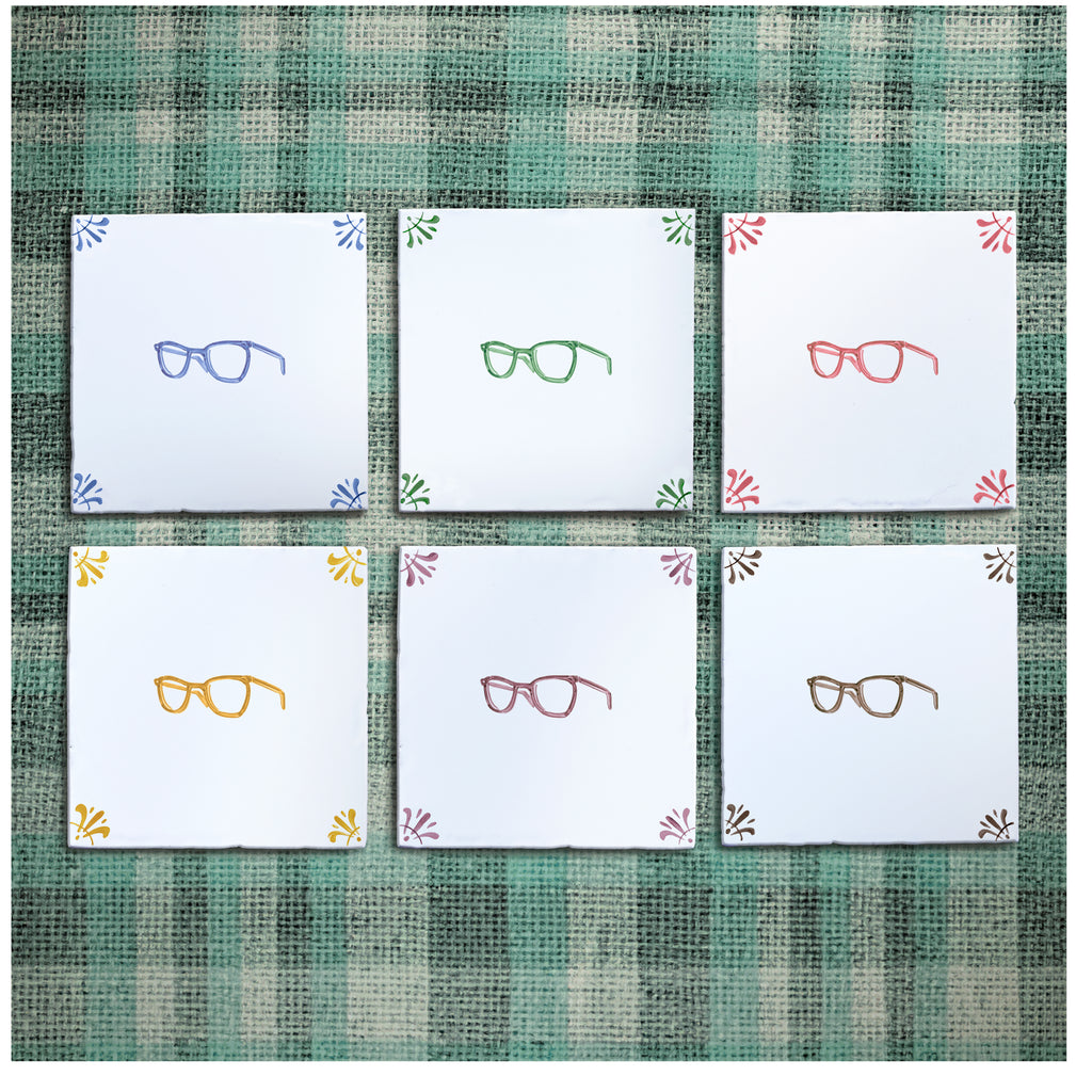Spectacles Delft Tile