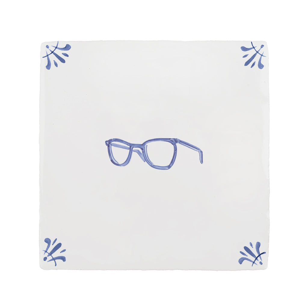 Spectacles Delft Tile