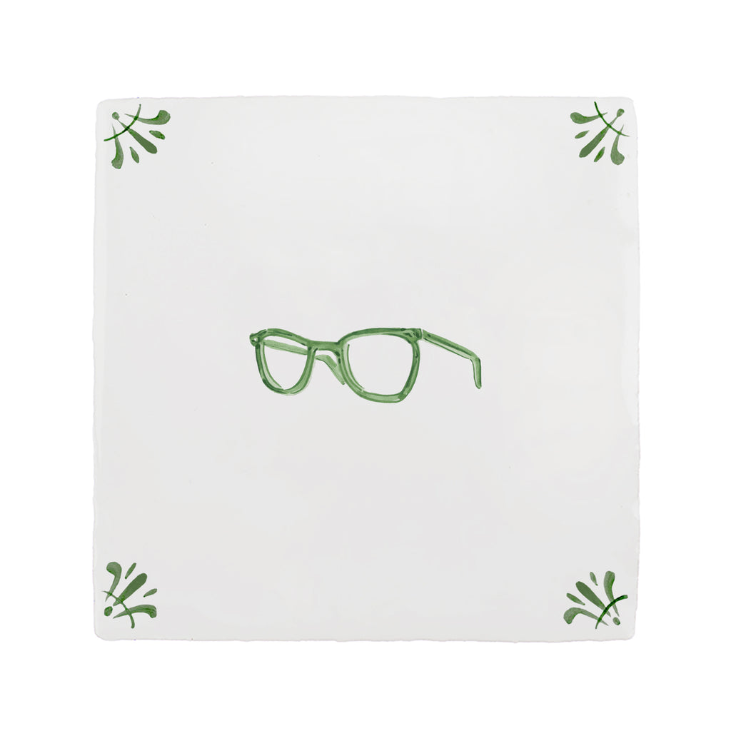 Spectacles Delft Tile