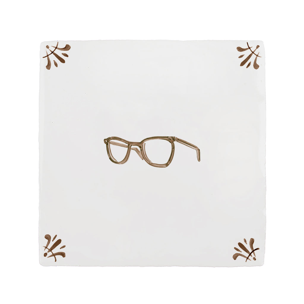 Spectacles Delft Tile