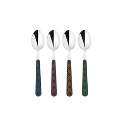 Tartan Teaspoons, 4 Piece Set, Mixed Highland