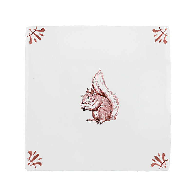 Squirrel Delft Tile