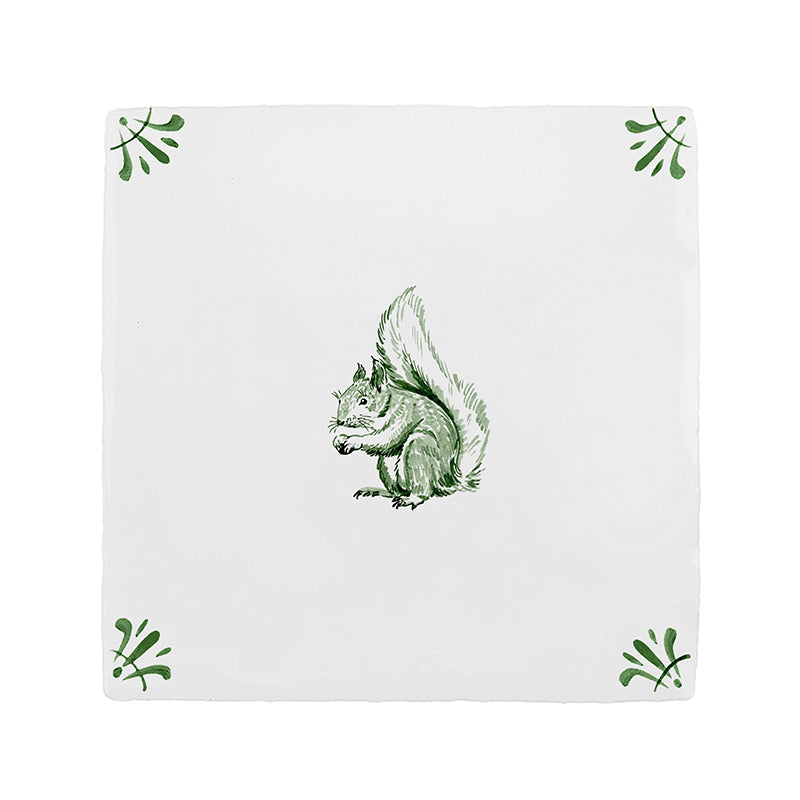 Squirrel Delft Tile