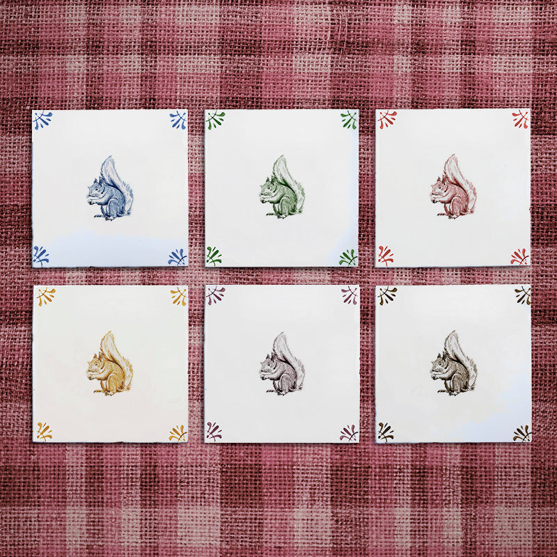 Squirrel Delft Tile
