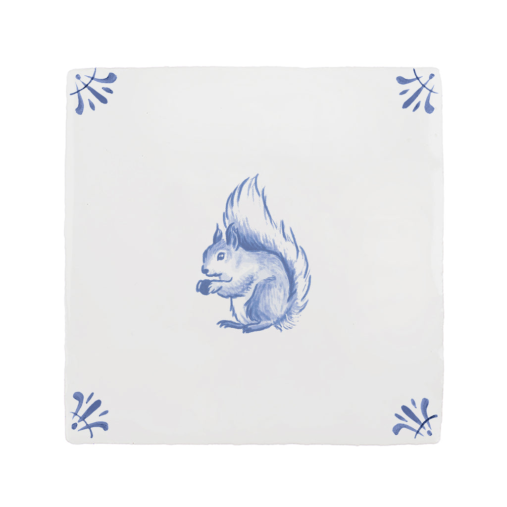Squirrel Delft Tile