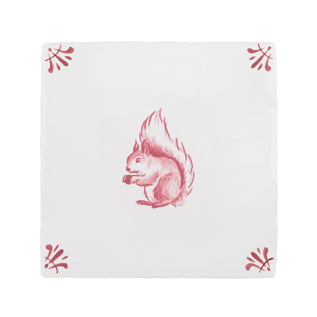 Squirrel Delft Tile