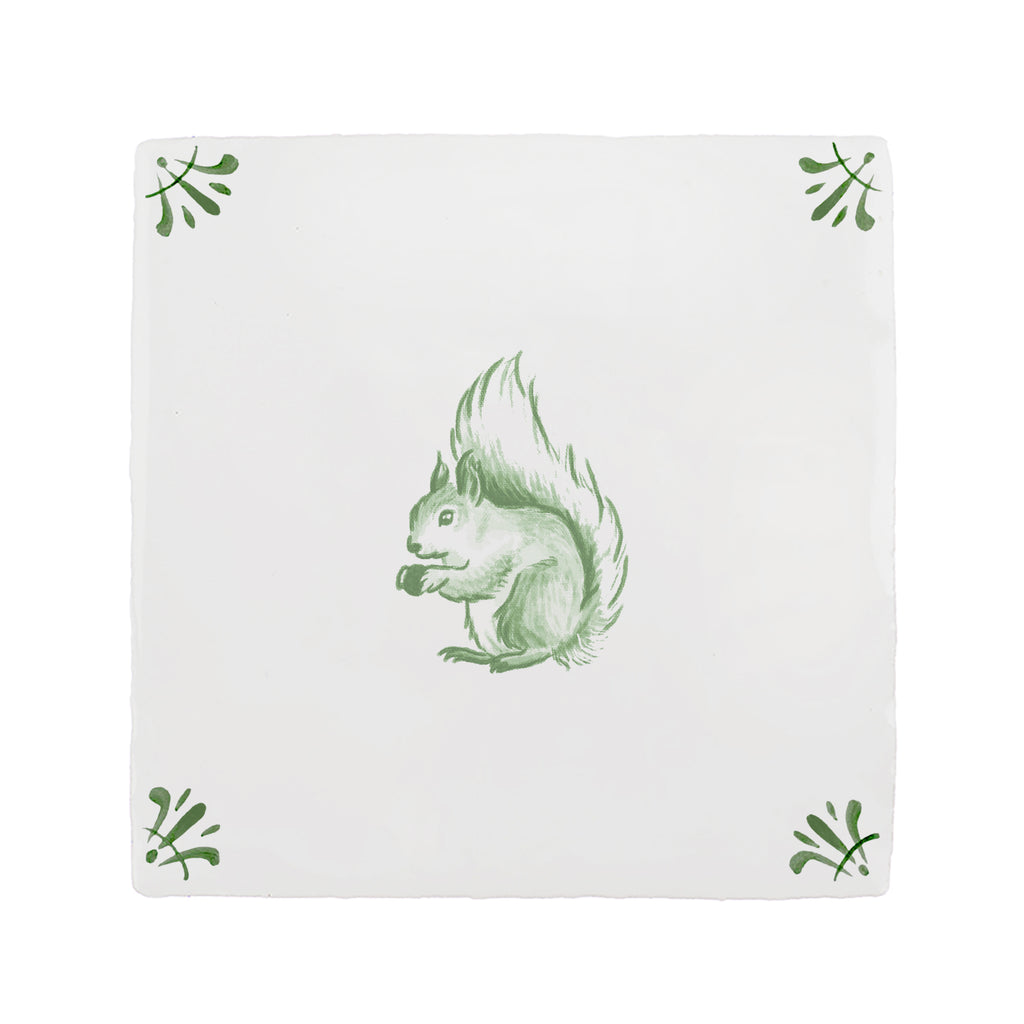 Squirrel Delft Tile