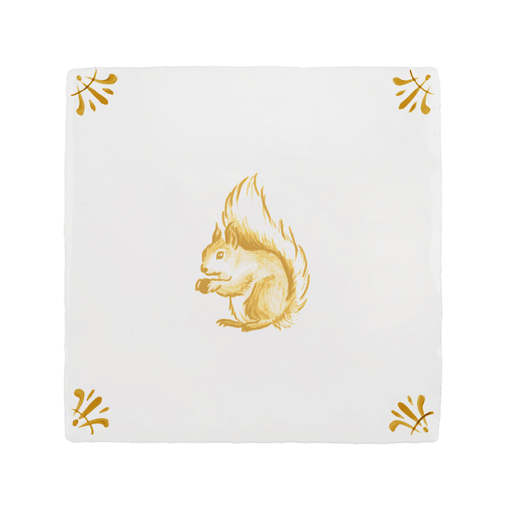 Squirrel Delft Tile