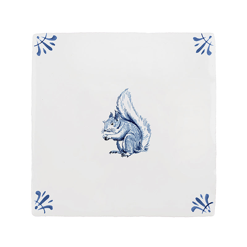 Squirrel Delft Tile