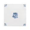 Stacked Books Delft Tile