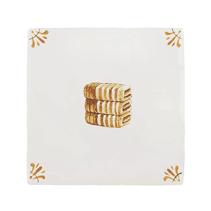 Stacked Towels Delft Tile