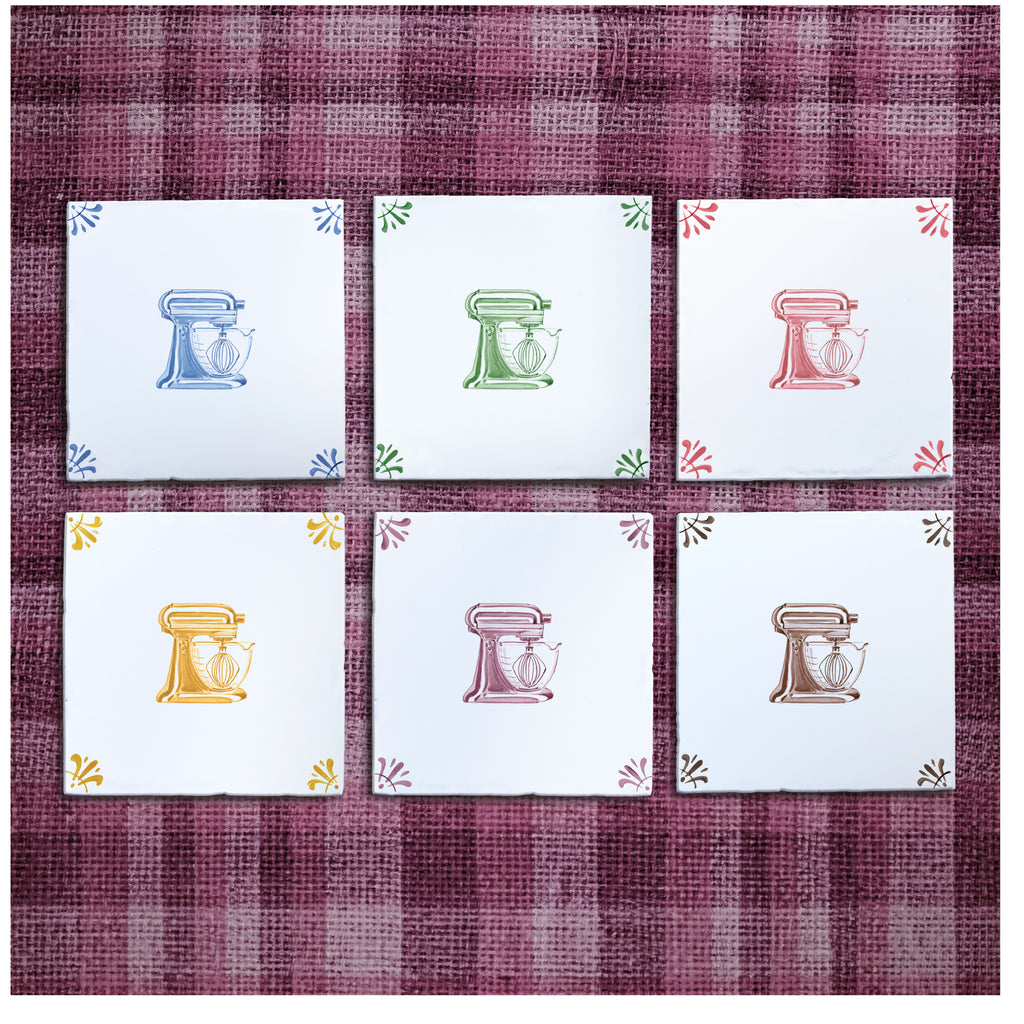 Stand Mixer Delft Tile