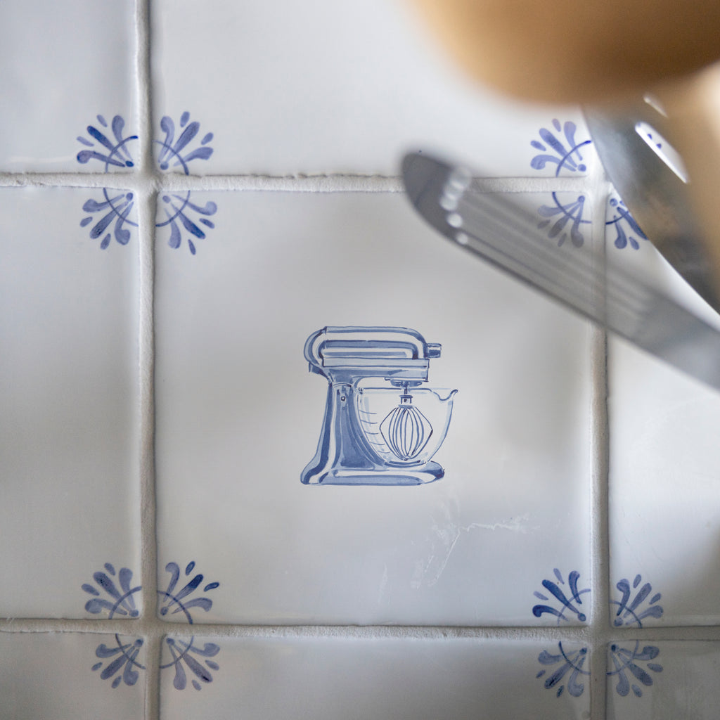 Stand Mixer Delft Tile