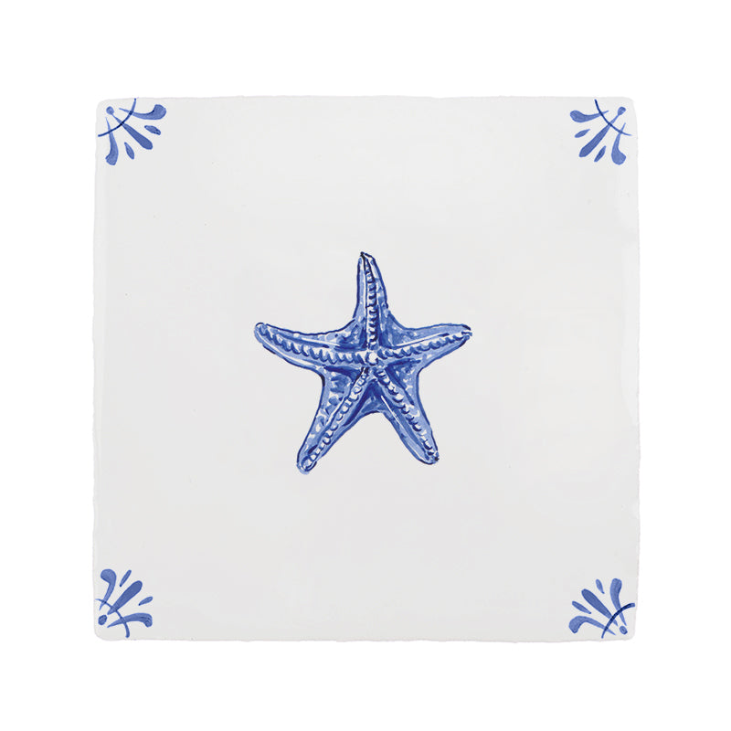 Starfish Delft Tile