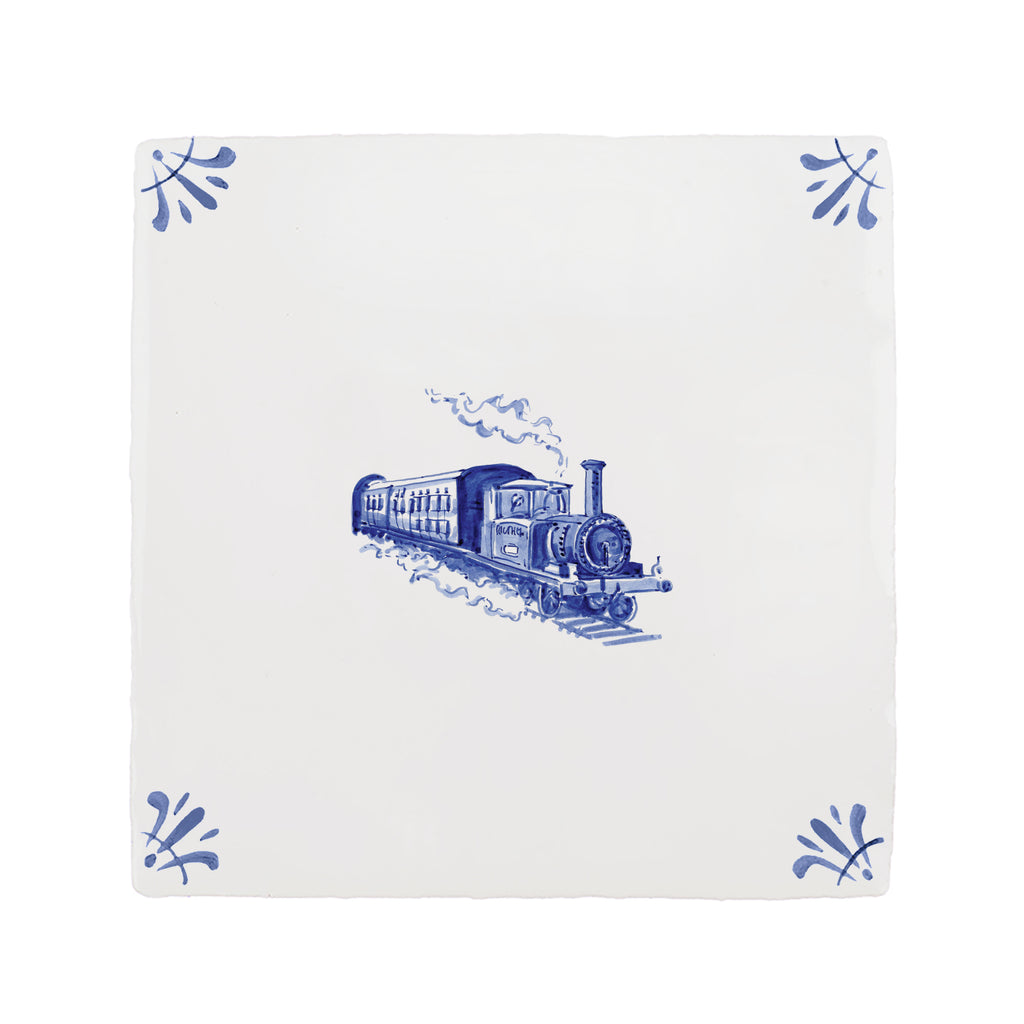 Steam Train Delft Tile