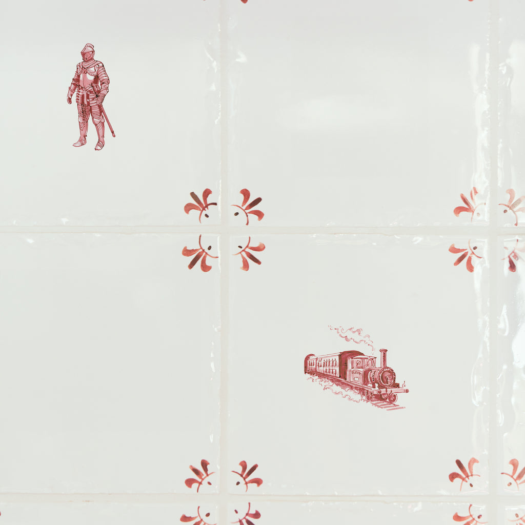 Steam Train Delft Tile