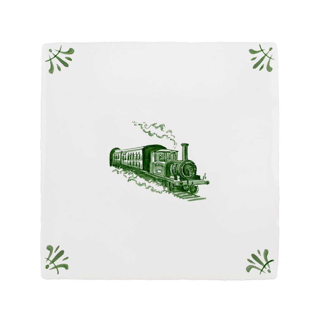 Steam Train Delft Tile