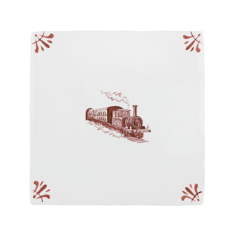 Steam Train Delft Tile