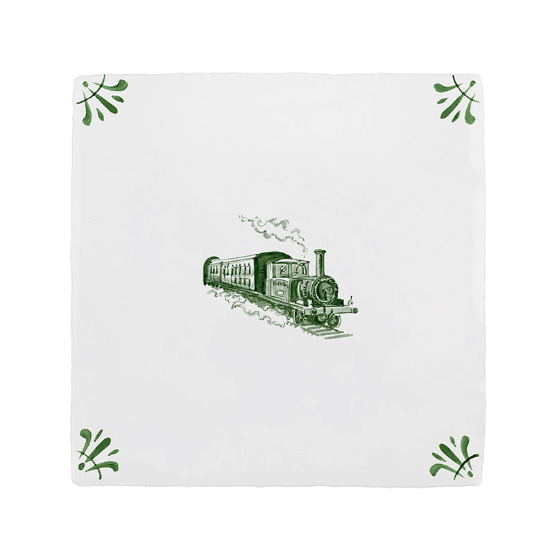 Steam Train Delft Tile