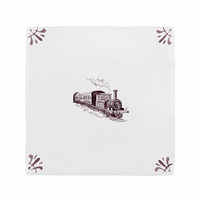Steam Train Delft Tile