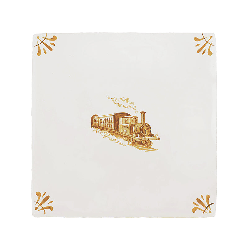 Steam Train Delft Tile
