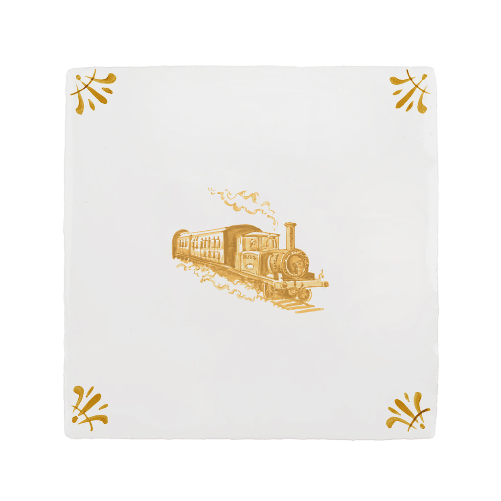 Steam Train Delft Tile