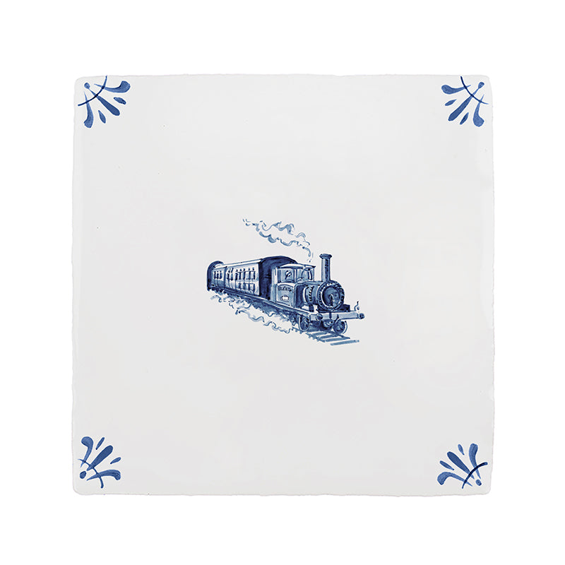 Steam Train Delft Tile