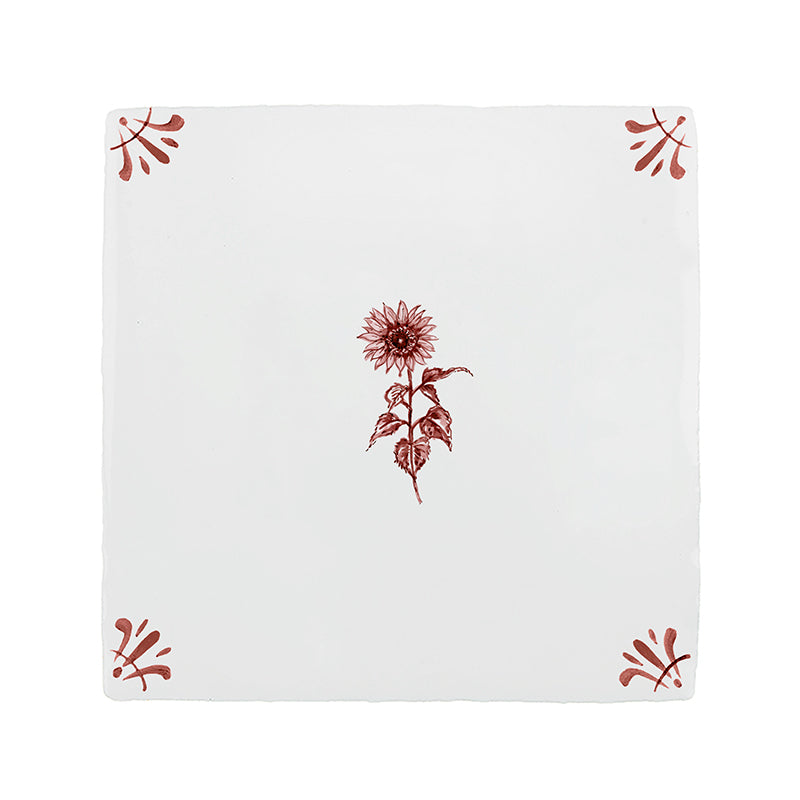 Sunflower Delft Tile