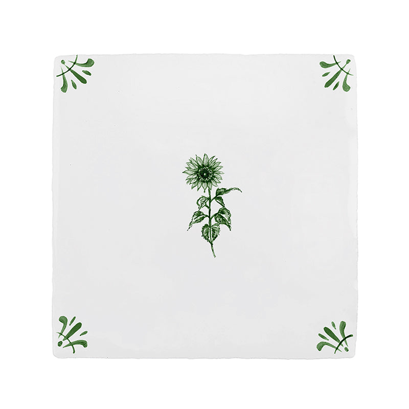 Sunflower Delft Tile