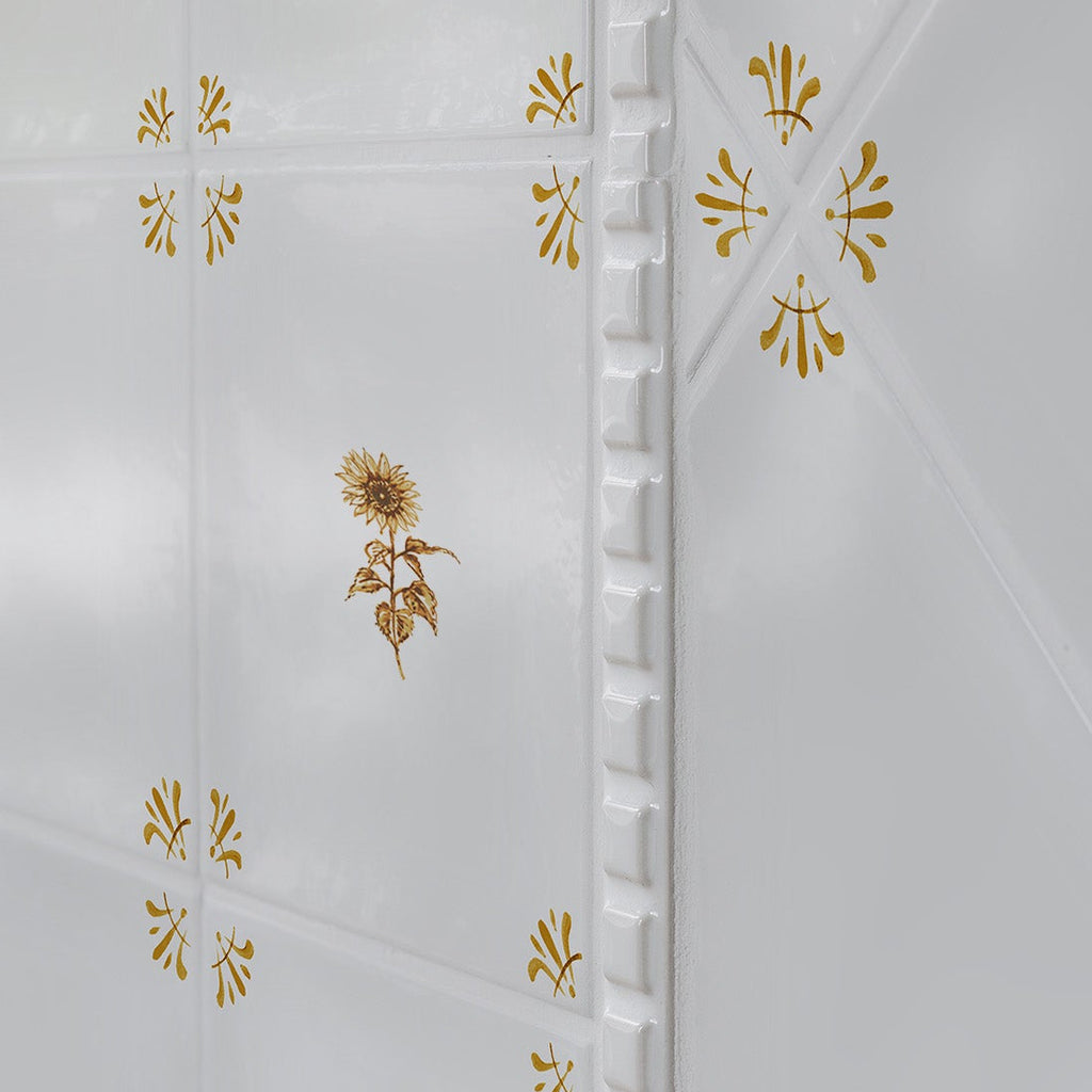 Sunflower Delft Tile