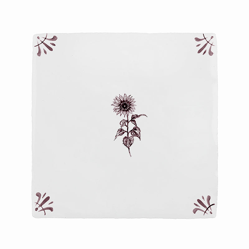 Sunflower Delft Tile